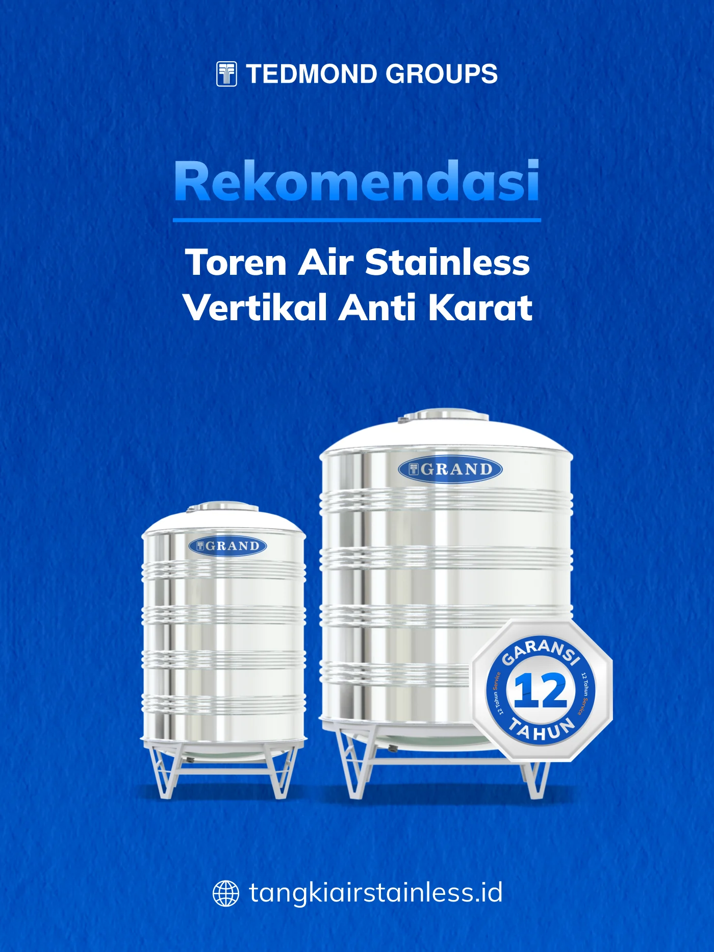 Rekomendasi Toren Air Stainless Vertikal Anti Karat