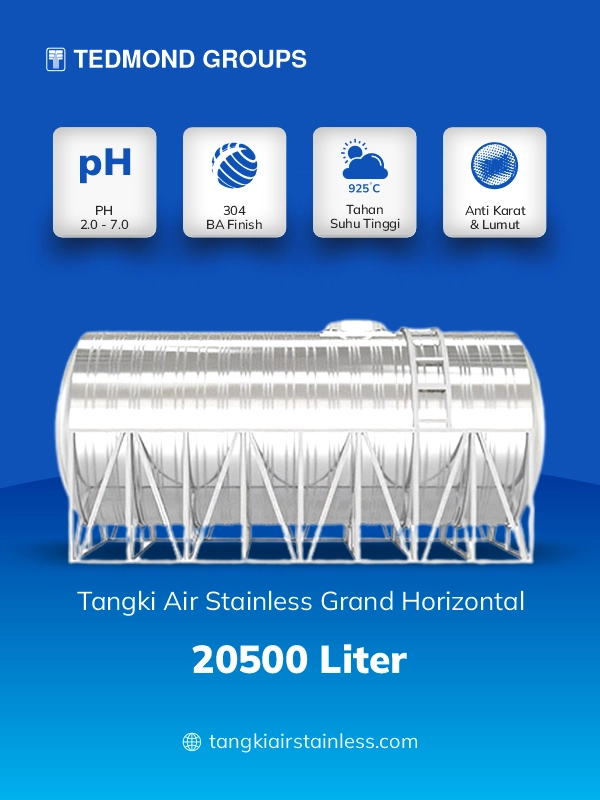 5. Toren Air Stainless Horizontal Grand 20500 Liter 