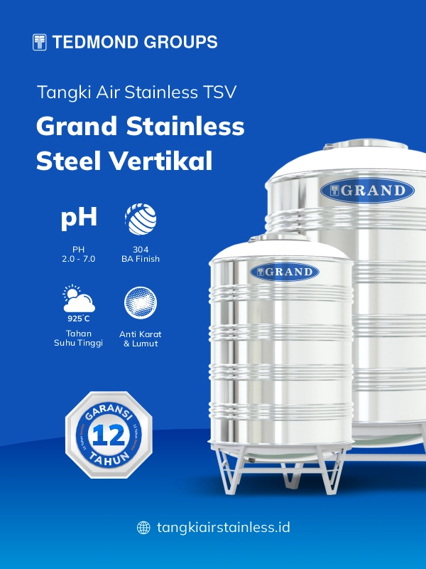 Rekomendasi Toren Air Stainless Vertikal Terbaik