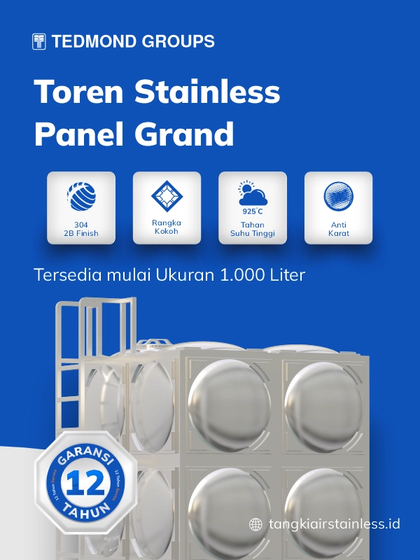 Rekomendasi Toren Jenis Panel Stainless, Kokoh dan Anti Karat
