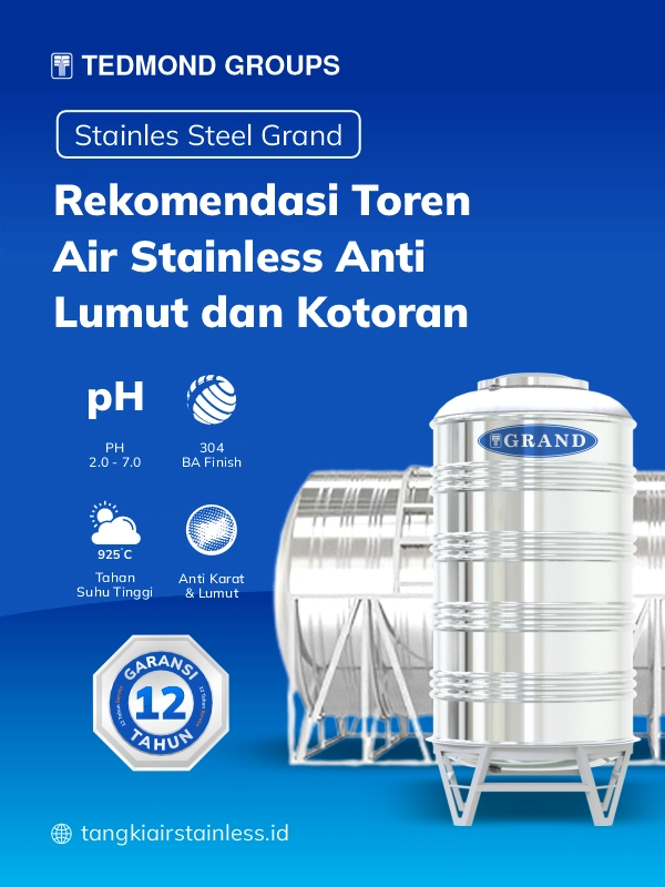 Rekomendasi Toren Air Stainless Anti Lumut dan Kotoran