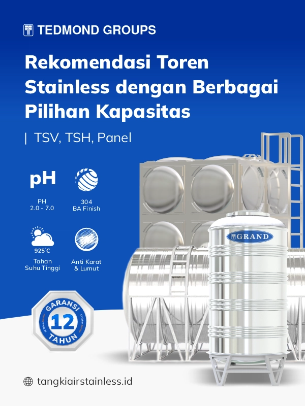 Rekomendasi Toren Stainless dengan Berbagai Pilihan Kapasitas