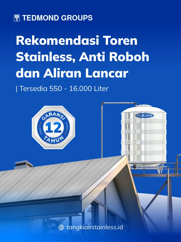 Rekomendasi Toren Stainless, Anti Roboh dan Aliran Lancar