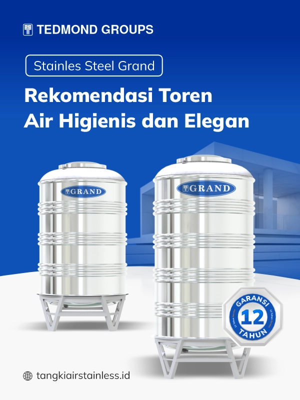 Rekomendasi Toren Stainless Higienis dan Elegan