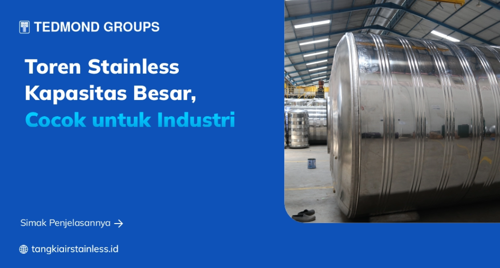 Toren Stainless Kapasitas Besar, Cocok untuk Industri