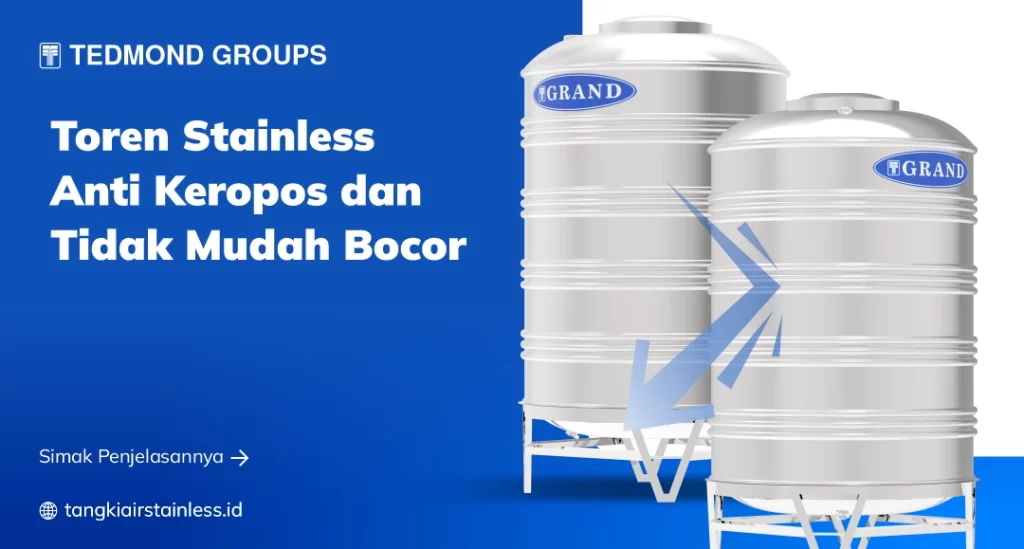 Toren Stainless Anti Keropos dan Tidak Mudah Bocor
