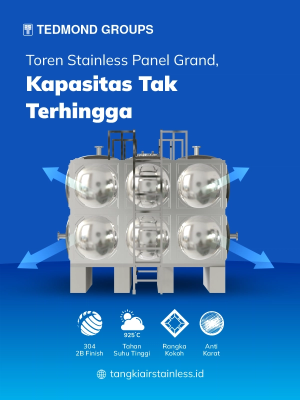 Toren Stainless Panel Grand, Kapasitas Tak Terhingga