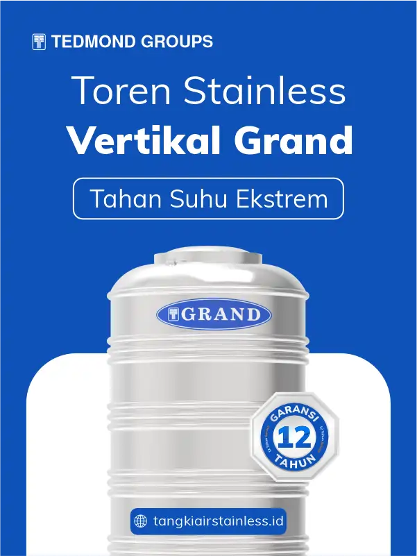 Toren Stainless Vertikal Grand, Tahan Suhu Ekstrem