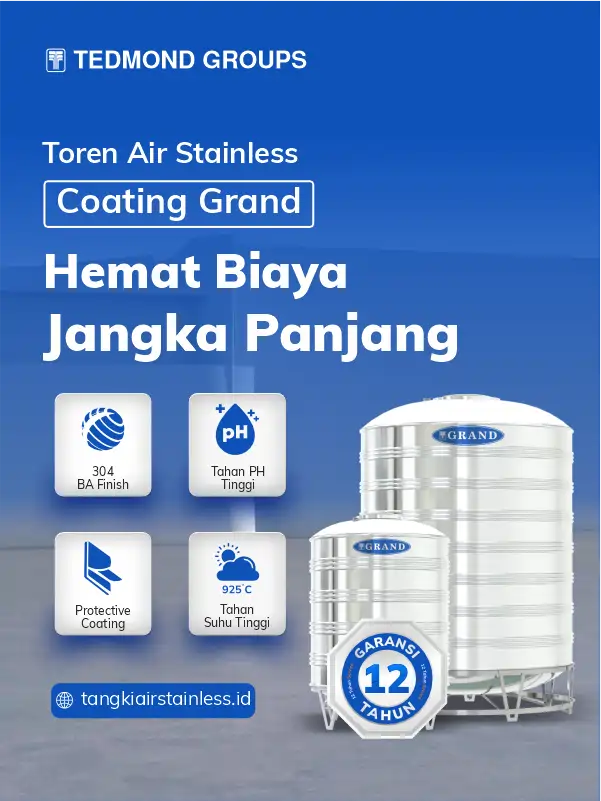 Toren Air Stainless Coating Grand, Hemat Biaya Jangka Panjang