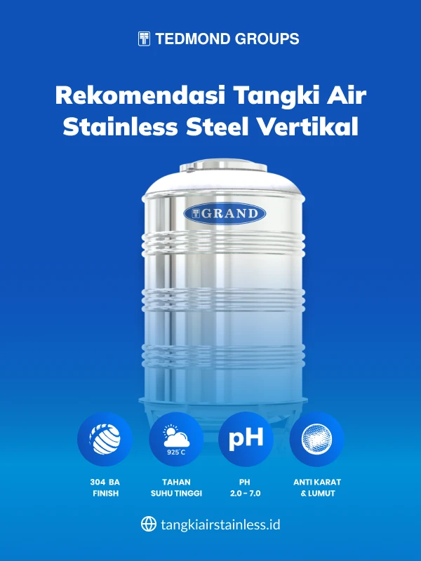 Rekomendasi Tangki Air Stainless Steel Vertikal