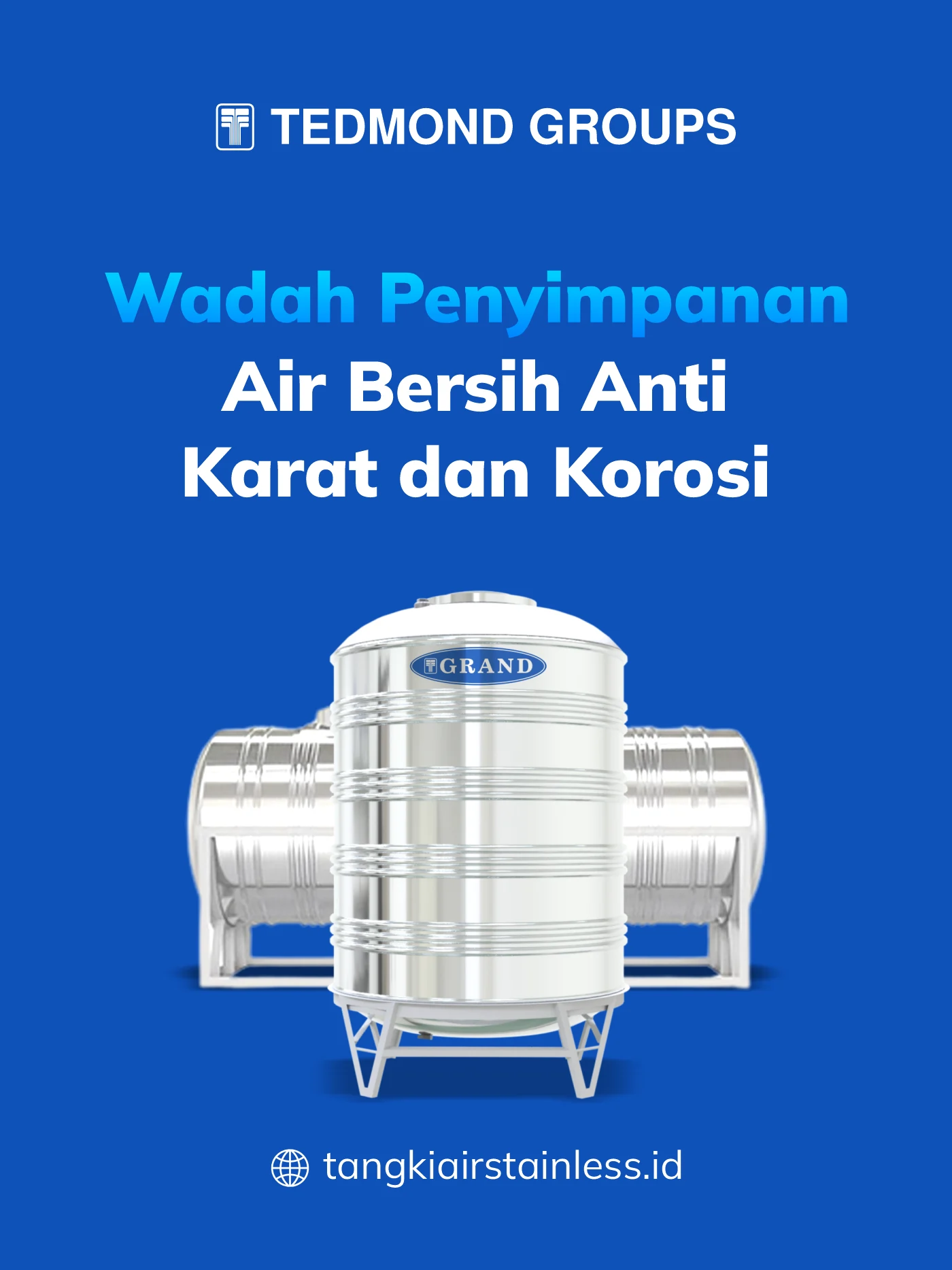 Wadah Penyimpanan Air Bersih Anti Karat dan Korosi