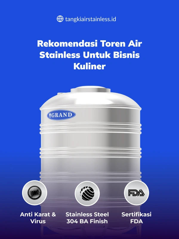 Rekomendasi Toren Air Stainless untuk Bisnis Kuliner