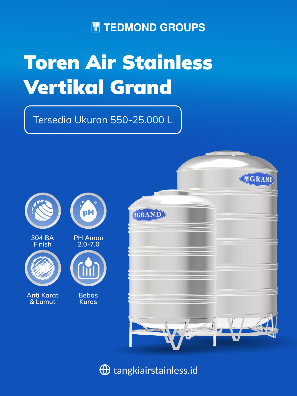 Toren Air Stainless Vertikal Grand