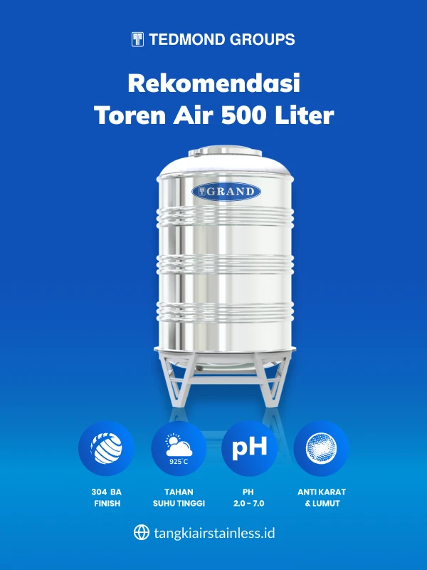 Rekomendasi Toren Air 500 Liter