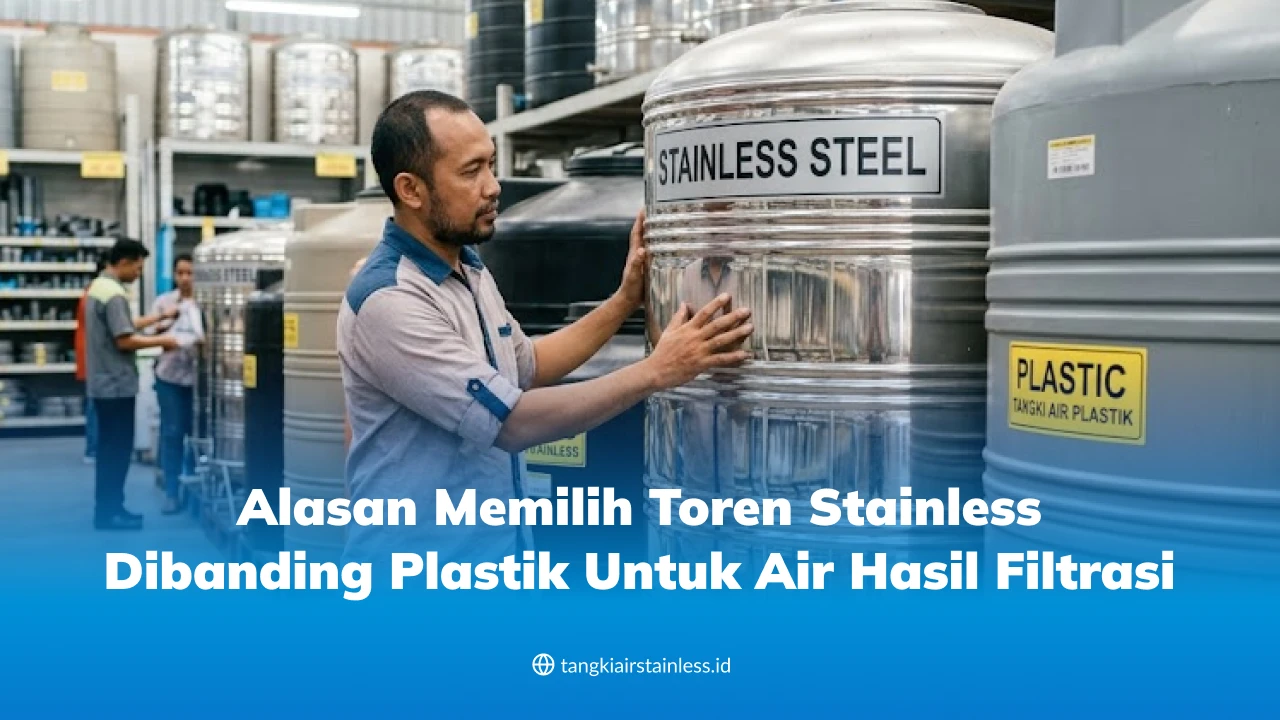 Alasan Memilih Toren Stainless Dibanding Plastik untuk Air Hasil Filtrasi