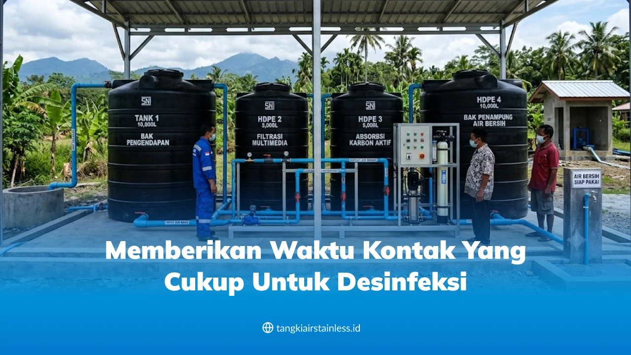 Memberikan Waktu Kontak yang Cukup untuk Desinfeksi