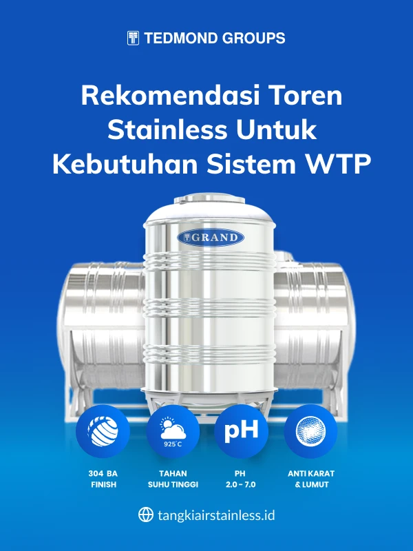Rekomendasi Toren Stainless untuk Kebutuhan Sistem WTP