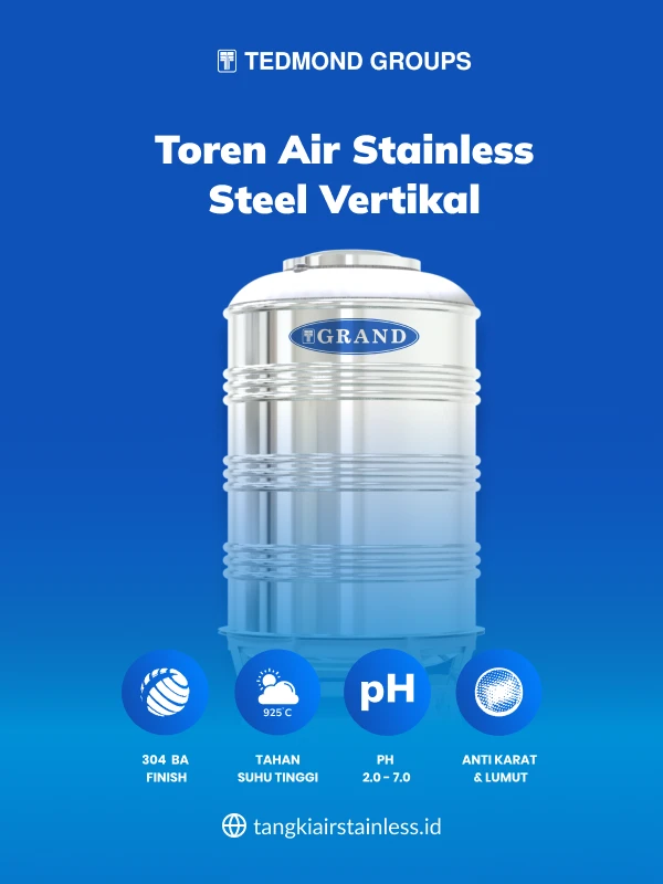 Toren Air Stainless Steel Vertikal