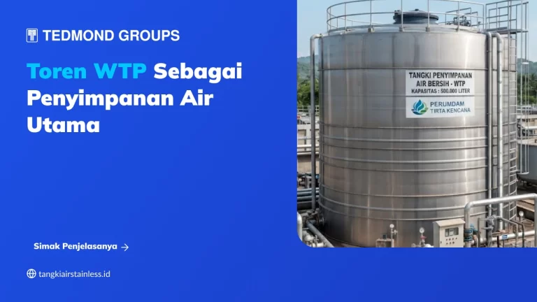 Toren WTP sebagai Penyimpanan Air Utama