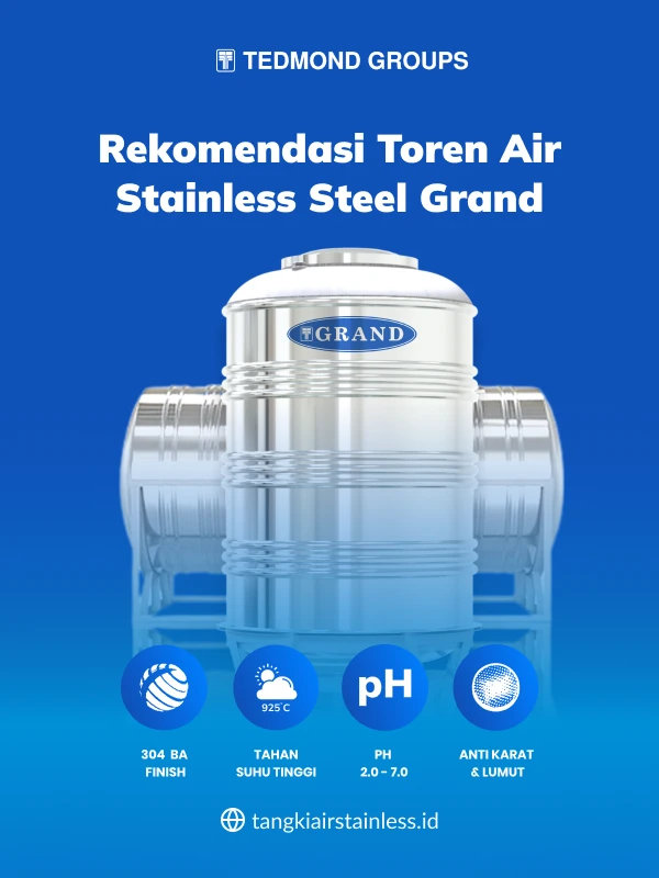 Rekomendasi Toren Air Stainless Steel Grand