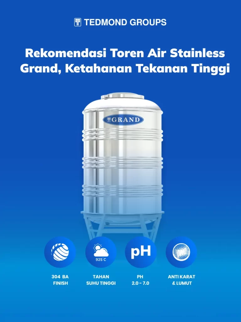 Rekomendasi Toren Air Stainless Grand, Ketahanan Tekanan Tinggi