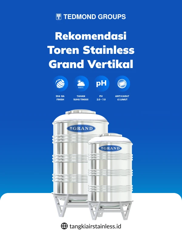 Rekomendasi Toren Stainless Grand Vertikal