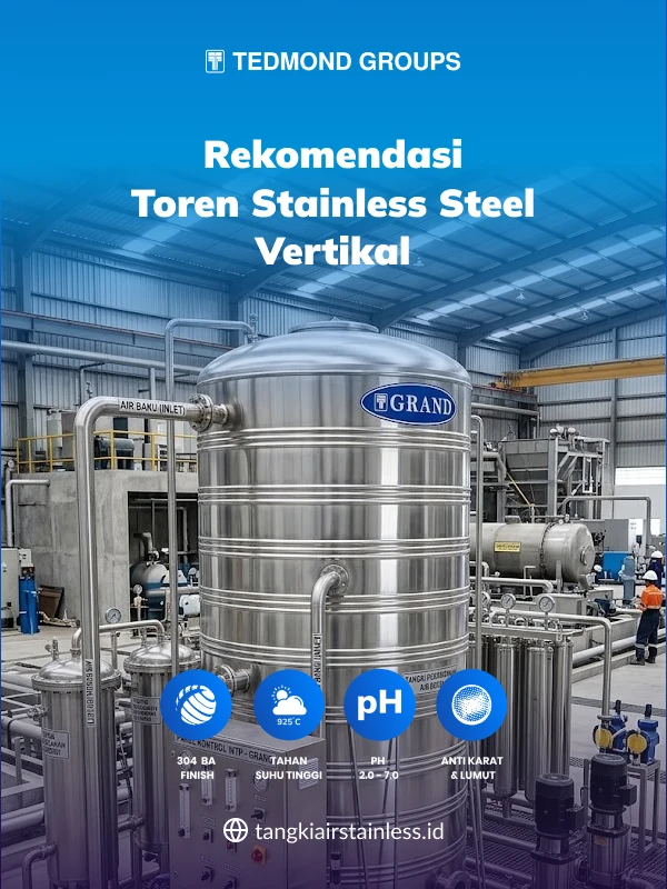 Rekomendasi Toren Stainless Steel Vertikal