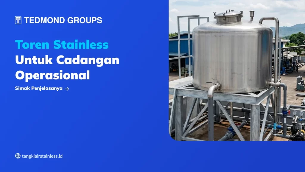 Toren Stainless untuk Cadangan Operasional