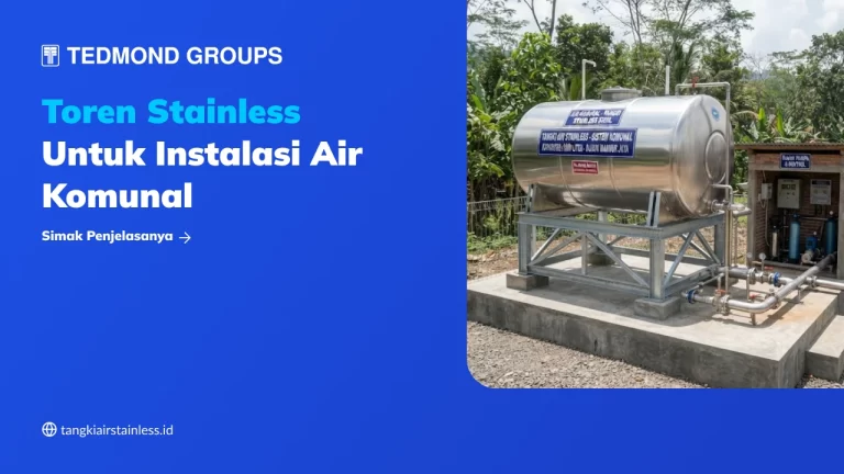 Toren Stainless untuk Instalasi Air Komunal